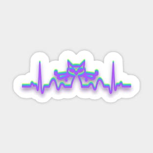 Cat heartbeat Sticker